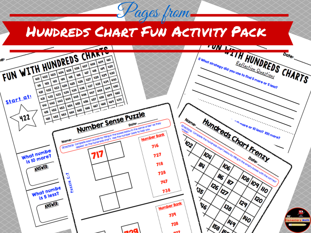 Hundreds Chart Fun Pack - Mr Elementary Math