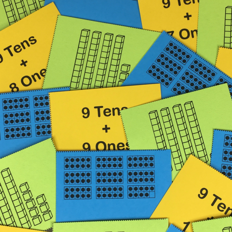 interactive number lines ten frames base ten cards