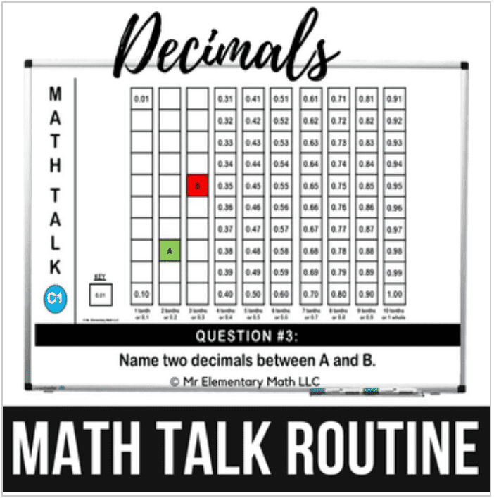 Decimal Math Talk Routine