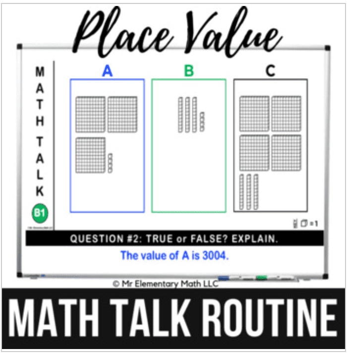 Place Value Math Talk Routine