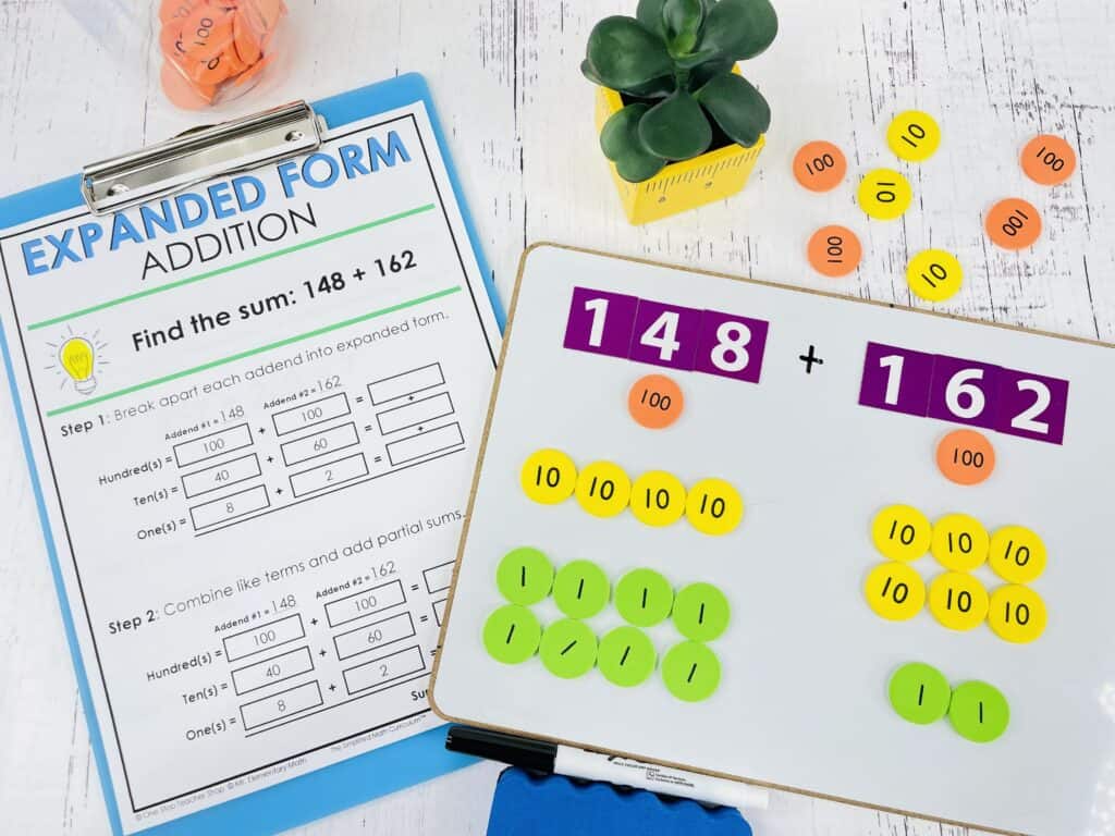 teaching addition with place value