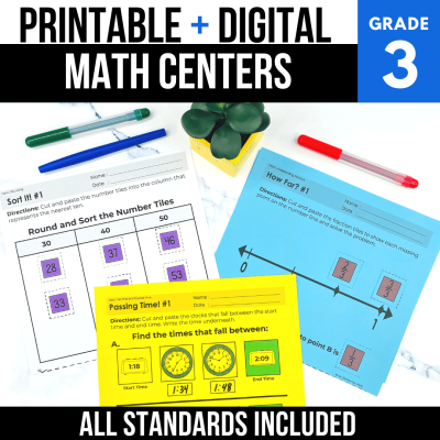3rd Grade Digital & Print Centers - Thumbnails